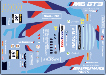 Preview: Decal BMW M6 GT3 - Schnitzer -24H Bathurst - 2020 - # 34
